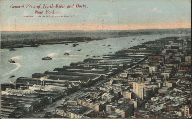 General View of North River and Docks, New York