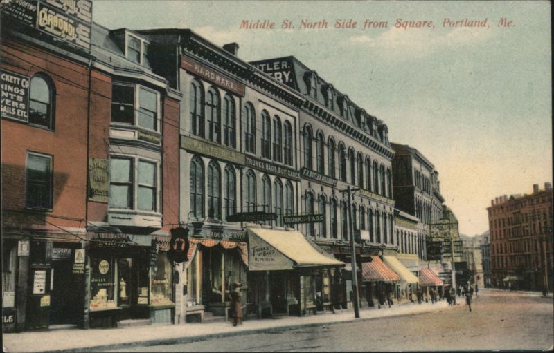 Middle Street North Side from Square, Portland, Maine
