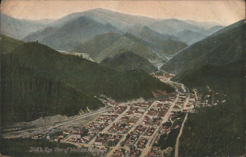 Bird's Eye View of Wallace, Idaho