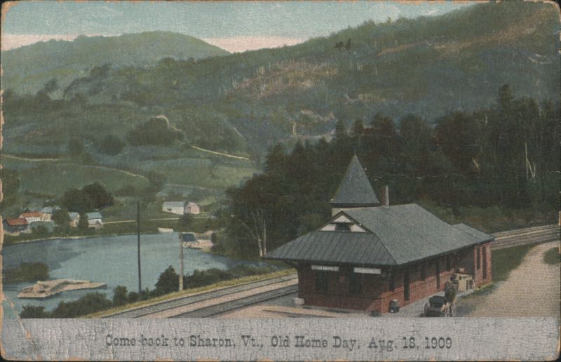 Sharon, Vermont Train Station, Old Home Day 1909
