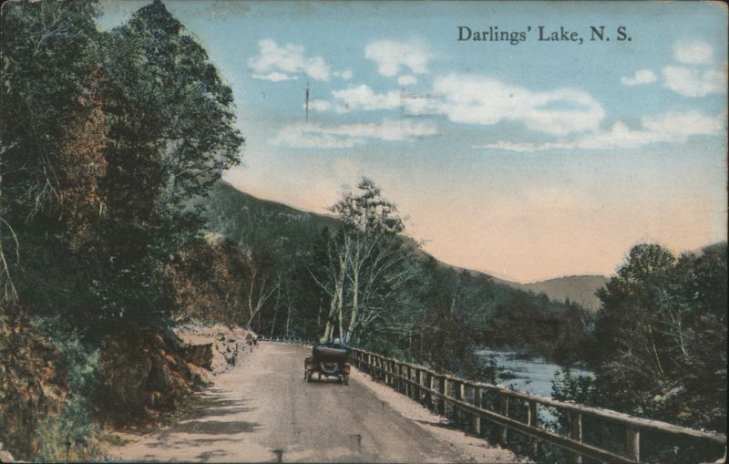 Darlings' Lake Road Scene NS Canada Nova Scotia