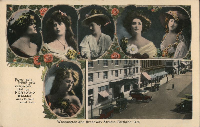 Portland Belles and Washington and Broadway Streets Oregon