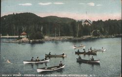 Rocky Point, Fourth Lake, Fulton Chain, Adirondacks Postcard