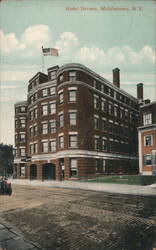 Hotel Brown, Middletown, New York Postcard