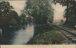 South Branch of Raritan River and Railroad Tracks Postcard