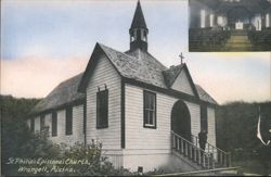 St. Philip's Episcopal Church with Totem Pole Tours Postcard