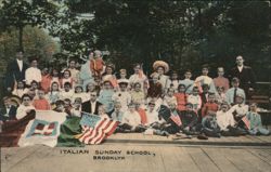Italian Sunday School Group, Brooklyn Postcard