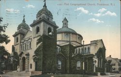 First Congregational Church, Providence, Rhode Island Postcard