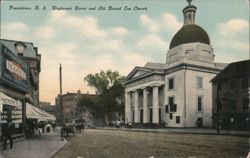 Weybosset Street and Old Round Top Church Postcard