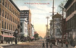 West Washington Street Scene, Hagerstown, Maryland Postcard