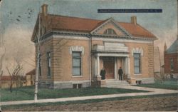 Hall Memorial Library Building Postcard