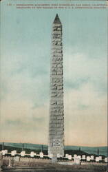 Bennington Monument, Fort Rosecrans Postcard