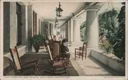 Corridors West Building Hotel Green Postcard