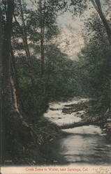 Creek Scene in Winter, Saratoga, California Postcard