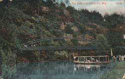 The Cliff and Bridge over Water Postcard