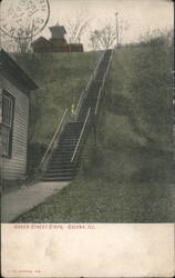 Green Street Steps, Galena, Illinois Postcard
