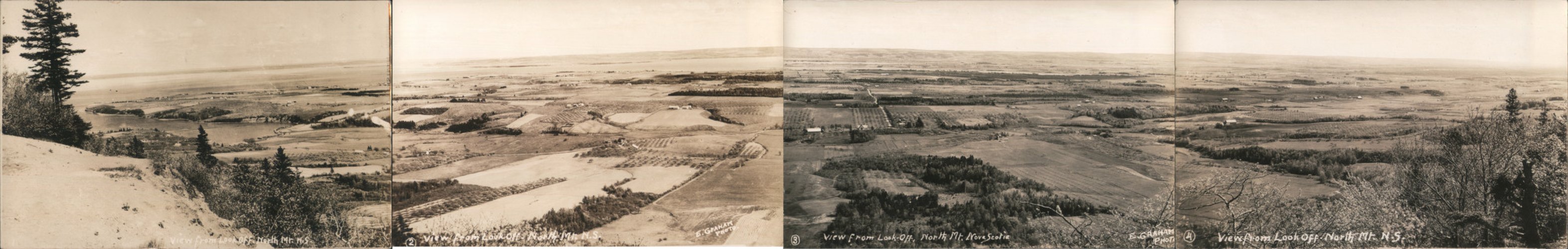 Set of 4: Panoramic View of Look Off, North Mountain