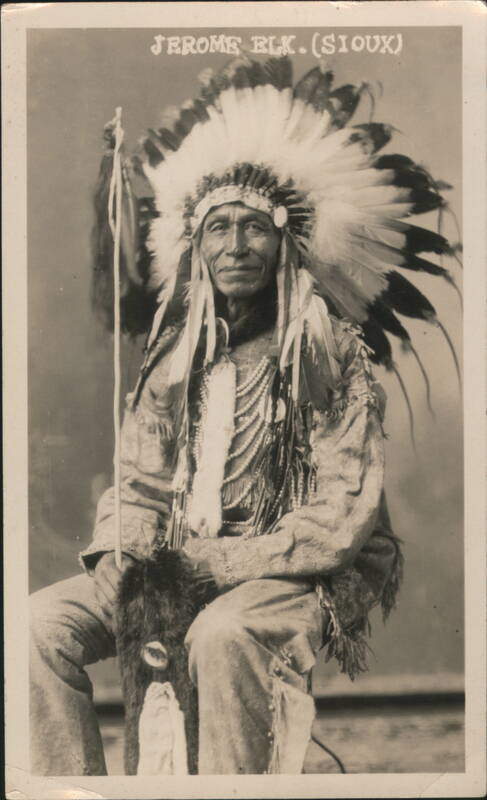 Jerome Elk, Sioux Native American Portrait Mandan North Dakota