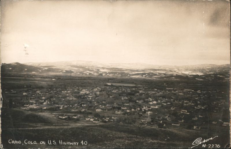 Panoramic View of Craig, Colorado on U.S. Highway 40