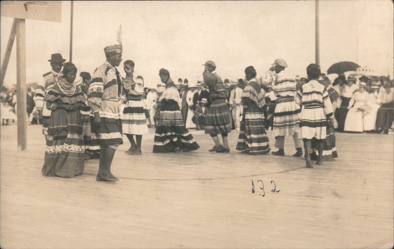 Seminole Native American Dancers in Traditional Regalia Florida