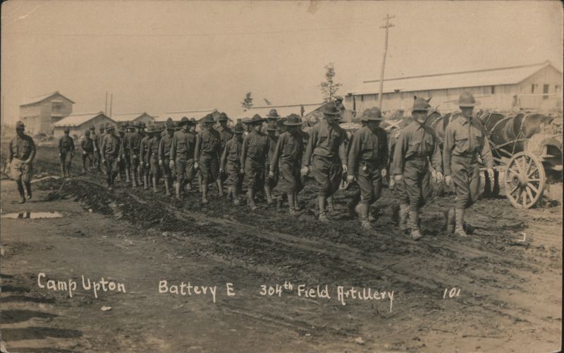 Battery E, 304th Field Artillery at Camp Upton Yaphank New York