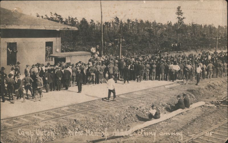 Camp Upton Station, New Men of Army Arriving Yaphank New York