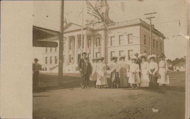Group of People in Front of Courthouse Martinez California