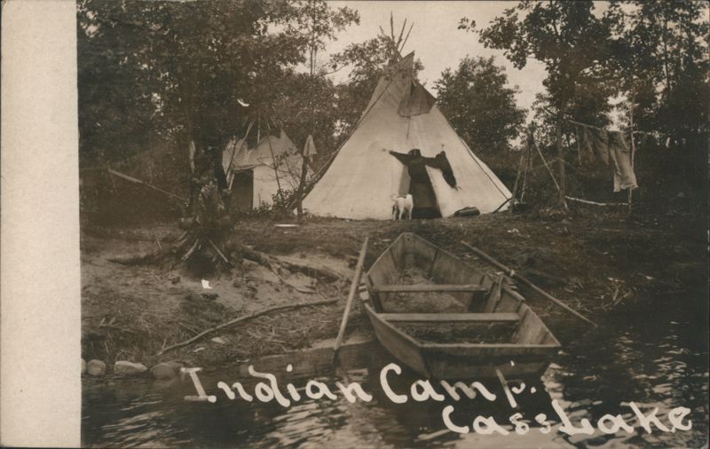 Indian Camp at Cass Lake Minnesota
