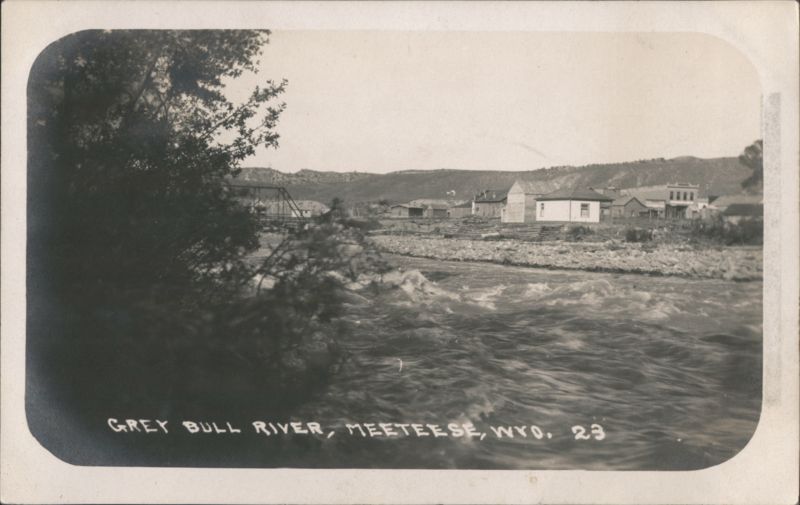 Grey Bull River Scene in Meeteetse, Wyoming