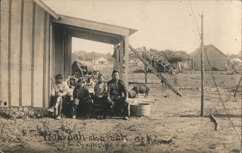 Wah-pah-sho-sah at Home, Native American Family Bartlesville Oklahoma