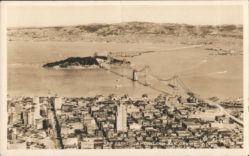 San Francisco-Oakland Bay Bridge Aerial View California