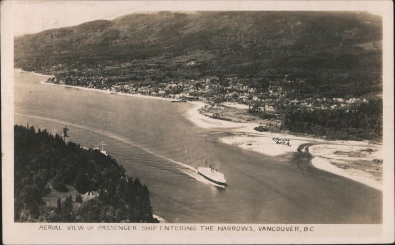 Passenger Ship Entering The Narrows Vancouver BC Canada