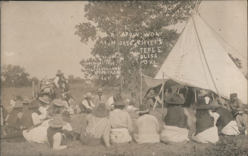 A Pow Wow at Horse Chief's Tepee, Bliss, Oklahoma Native Americana