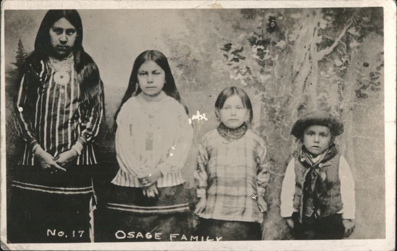 Osage Family Portrait, Pawhuska, Oklahoma Native Americana