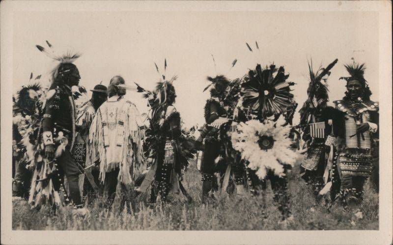 Native American Dancers in Traditional Regalia Native Americana