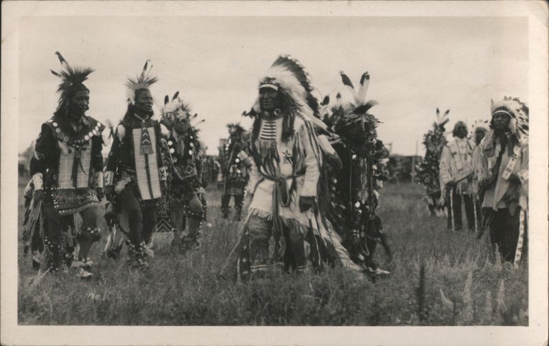 Native American Men in Traditional Regalia Native Americana