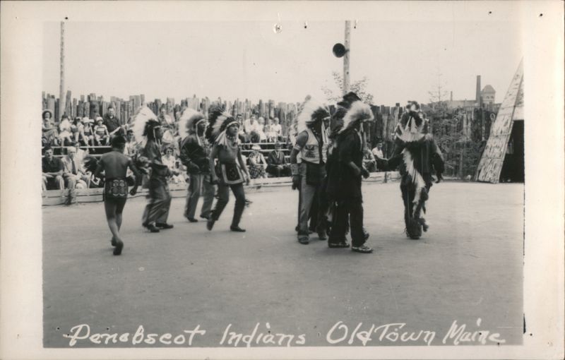 Penobscot Indians Performing in Old Town Maine Native Americana