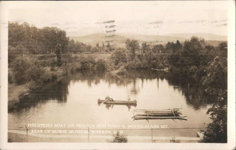 Philippeno Boat on Private Fish Pond, Morse Museum Warren New Hampshire