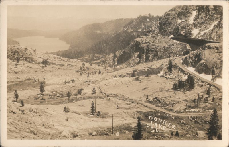 Donner Lake Mountain Landscape View California