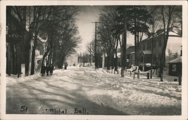 Winter Street Scene in Saint-Michel-de-Bellechasse QC Canada