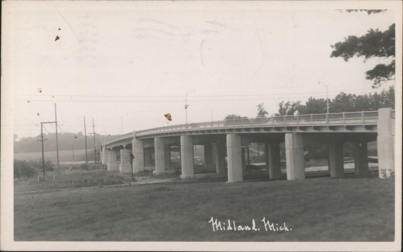 Concrete Overpass Bridge Midland Michigan