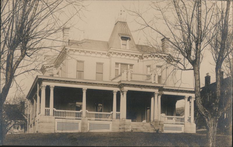 Large Two-Story House with Wrap-Around Porch Buildings