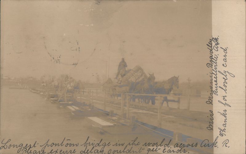 Longest Pontoon Bridge in the World Across Arkansas River Russellville