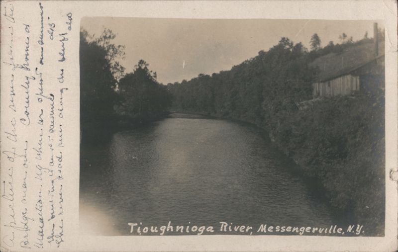 Tiougnioga River Scene Messengerville New York