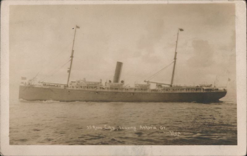 SS Rose City Leaving Astoria Oregon