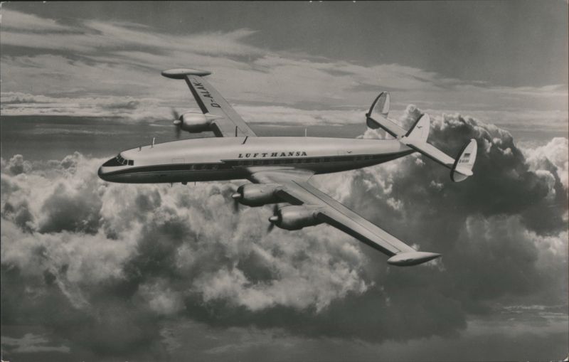 Lufthansa Super-G Constellation Aircraft in Flight Germany