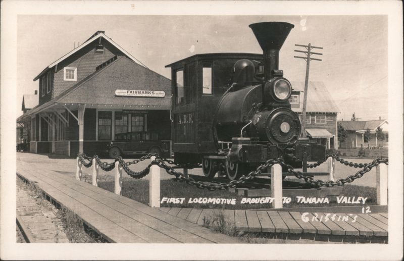 First Locomotive Brought to Tanana Valley, Fairbanks, Alaska