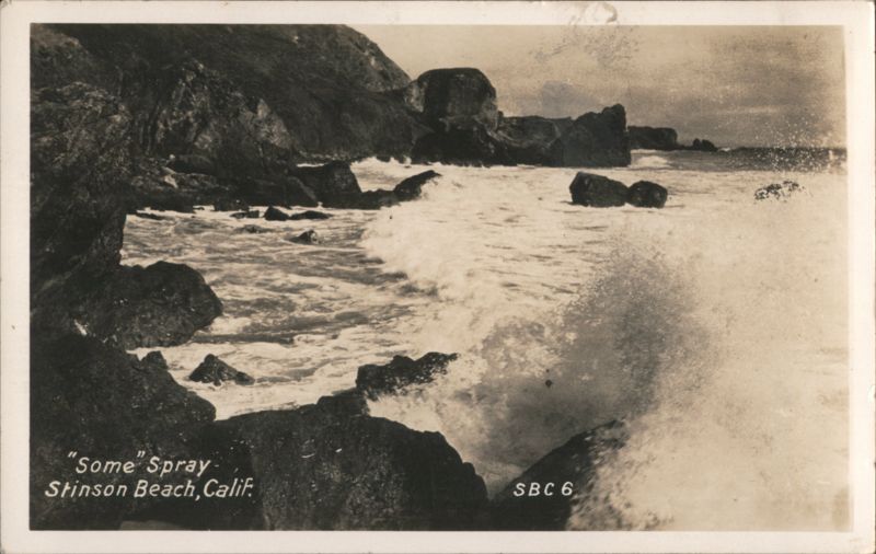 Some Spray, Rocky Coastline Stinson Beach California