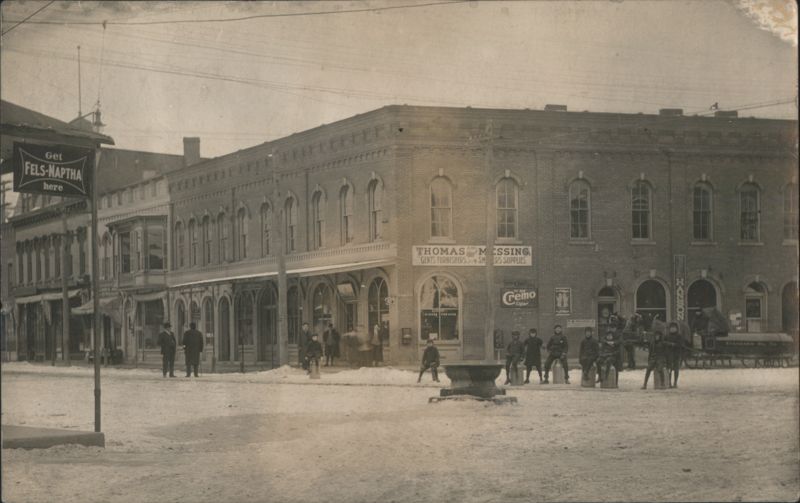 Thomas and Messing Gents Furnishers and Street Scene Horseheads New York