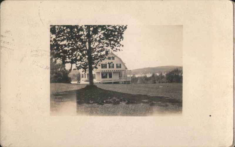 House with Porch and Large Tree Horseheads New York